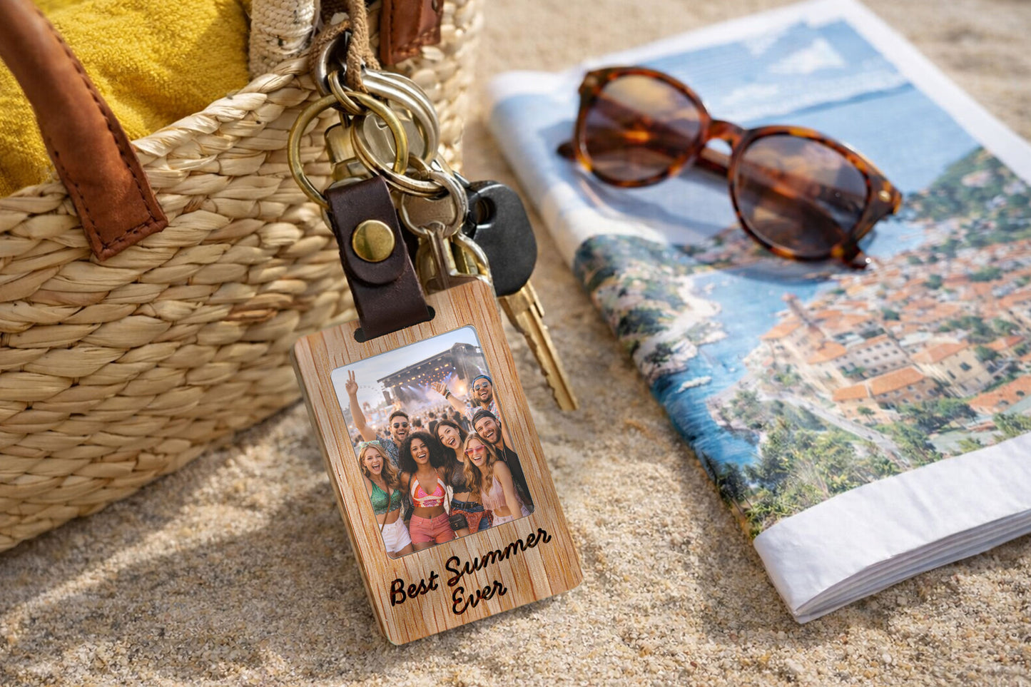 Bon Voyage 'Best Summer Ever' Photo Holder Keyring | Accessory | Memories | Travel