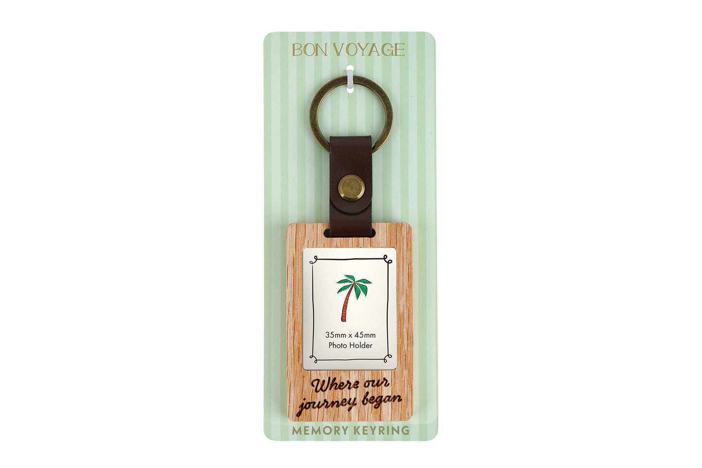 Bon Voyage 'Where Our Journey Began' Photo Holder Keyring | Accessory | Memories | Travel