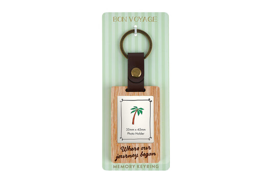 Bon Voyage 'Where Our Journey Began' Photo Holder Keyring | Accessory | Memories | Travel