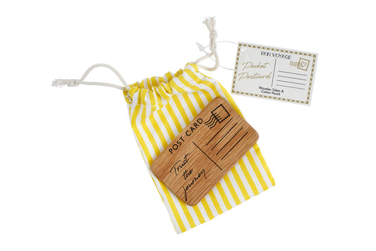 Bon Voyage 'Trust The Journey' Pocket Postcard In Gift Bag | Keepsake | Sentiment