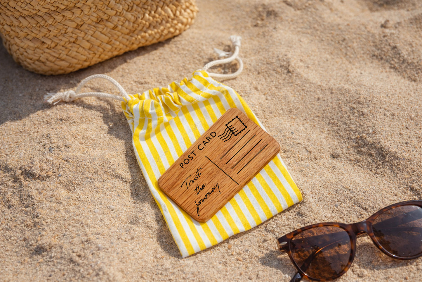 Bon Voyage 'Trust The Journey' Pocket Postcard In Gift Bag | Keepsake | Sentiment
