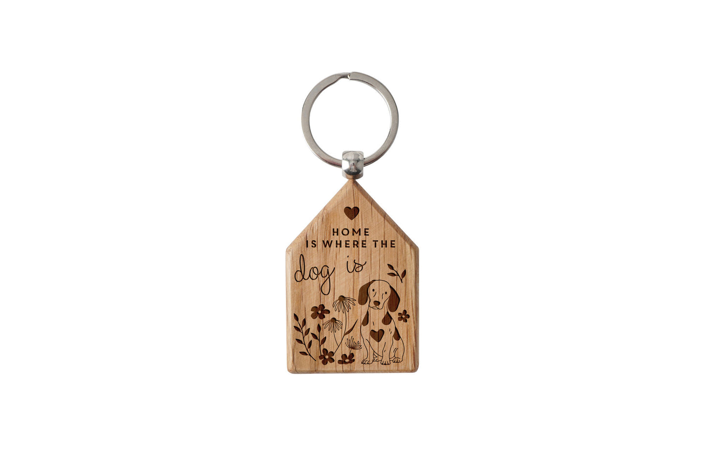 Dog House Shaped Keyring - 'Home Is Where The Dog Is' | Keys | Key Accessory | Dog Keyring | Pet Accessory
