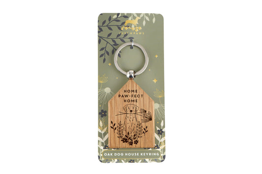 Wooden Keyring – Home Paw-fect Home Dog Lover Gift