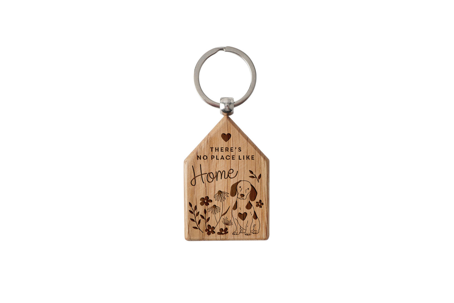 Dog House Shaped Keyring - 'There's No Place Like Home' | Keys | Key Accessory | Dog Keyring | Pet Accessory