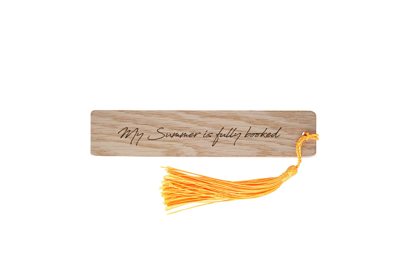 Bon Voyage 'My Summer Is Fully Booked' Oak Bookmark | Reading | Book Accessory