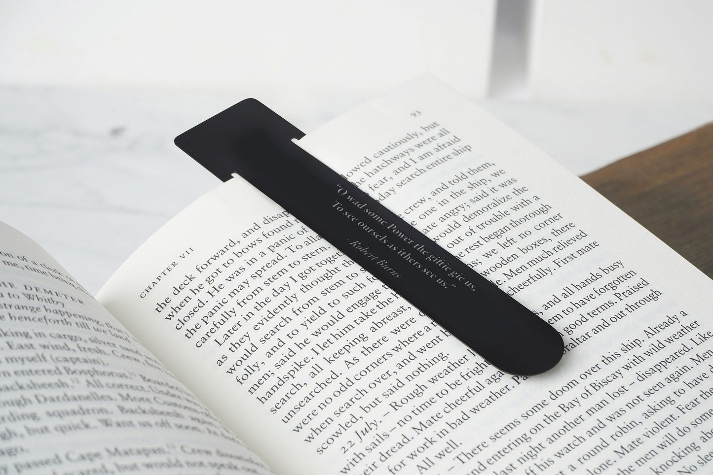Black Metal Bookmark 'O Wad Some Power...' | Reading Gift | Book Lover | Scotland