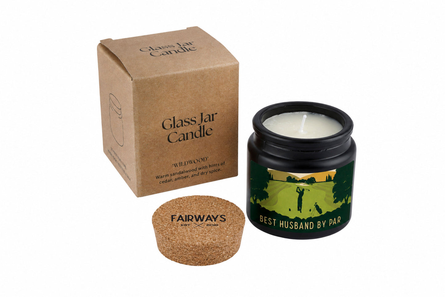 Small Black Candle 'Best Husband By Par' | Gift Boxed | Homeware | Home Decor