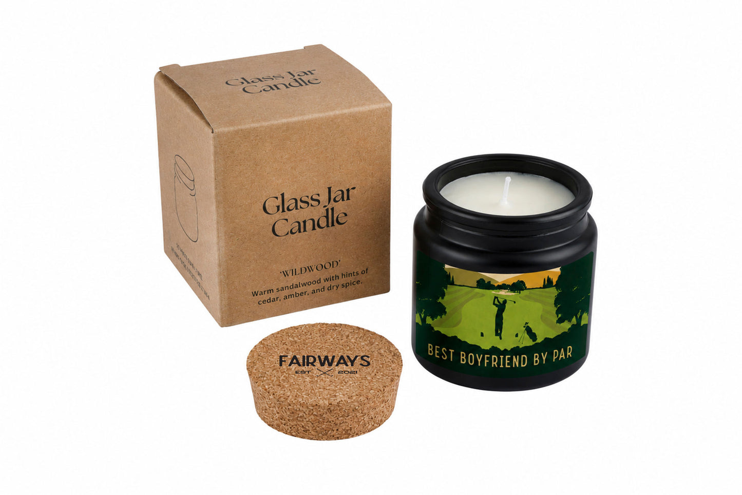 Small Black Candle 'Best Boyfriend By Par' | Gift Boxed | Homeware | Home Decor