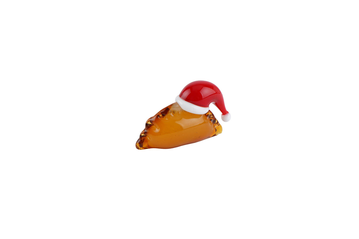 Artisan Glass Christmas Cornish Pasty In Gift Box  • Decoration • Ornament • Collectable • Home Decor