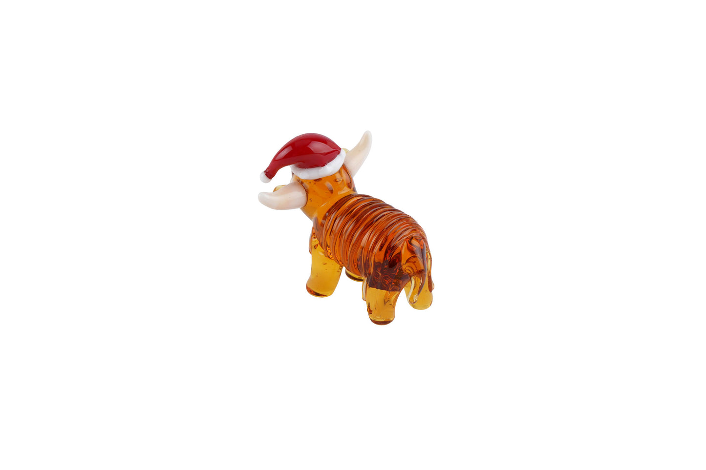 Artisan Glass Christmas Highland Cow In Gift Box  • Decoration • Ornament • Collectable • Home Decor