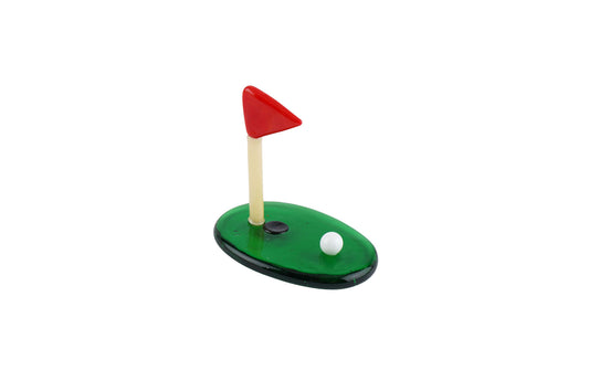 Artisan Glass Golf Green In Gift Box • Decoration • Ornament • Collectable • Home Decor