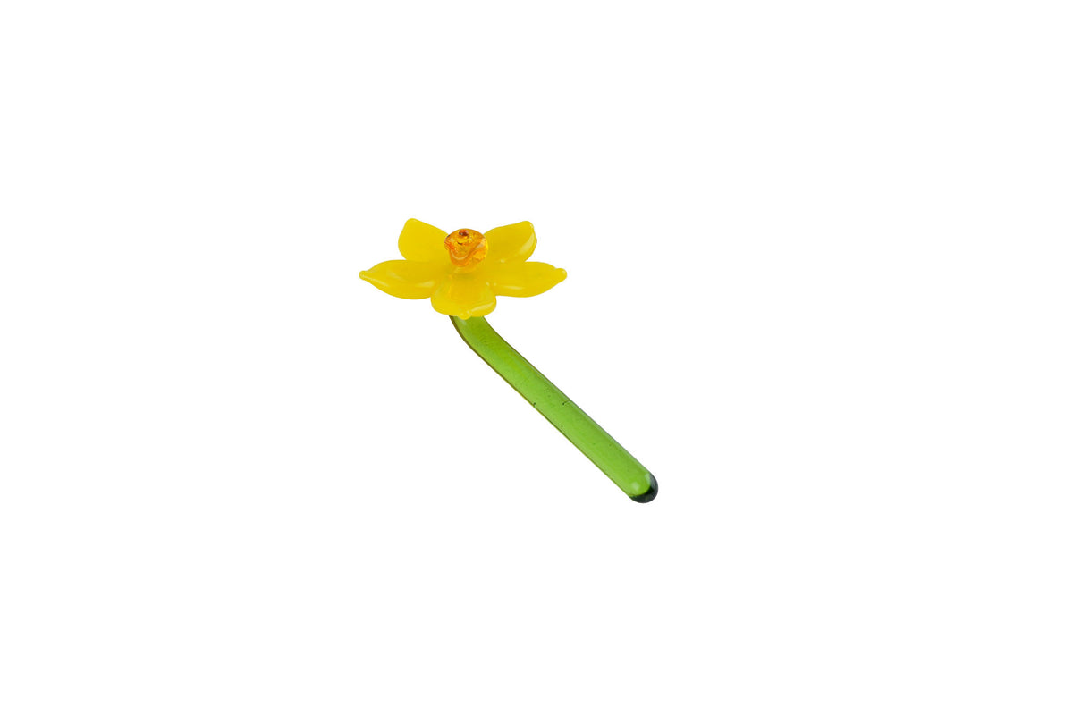 Artisan Glass Daffodil In Gift Box • Decoration • Ornament • Collectable • Home Decor
