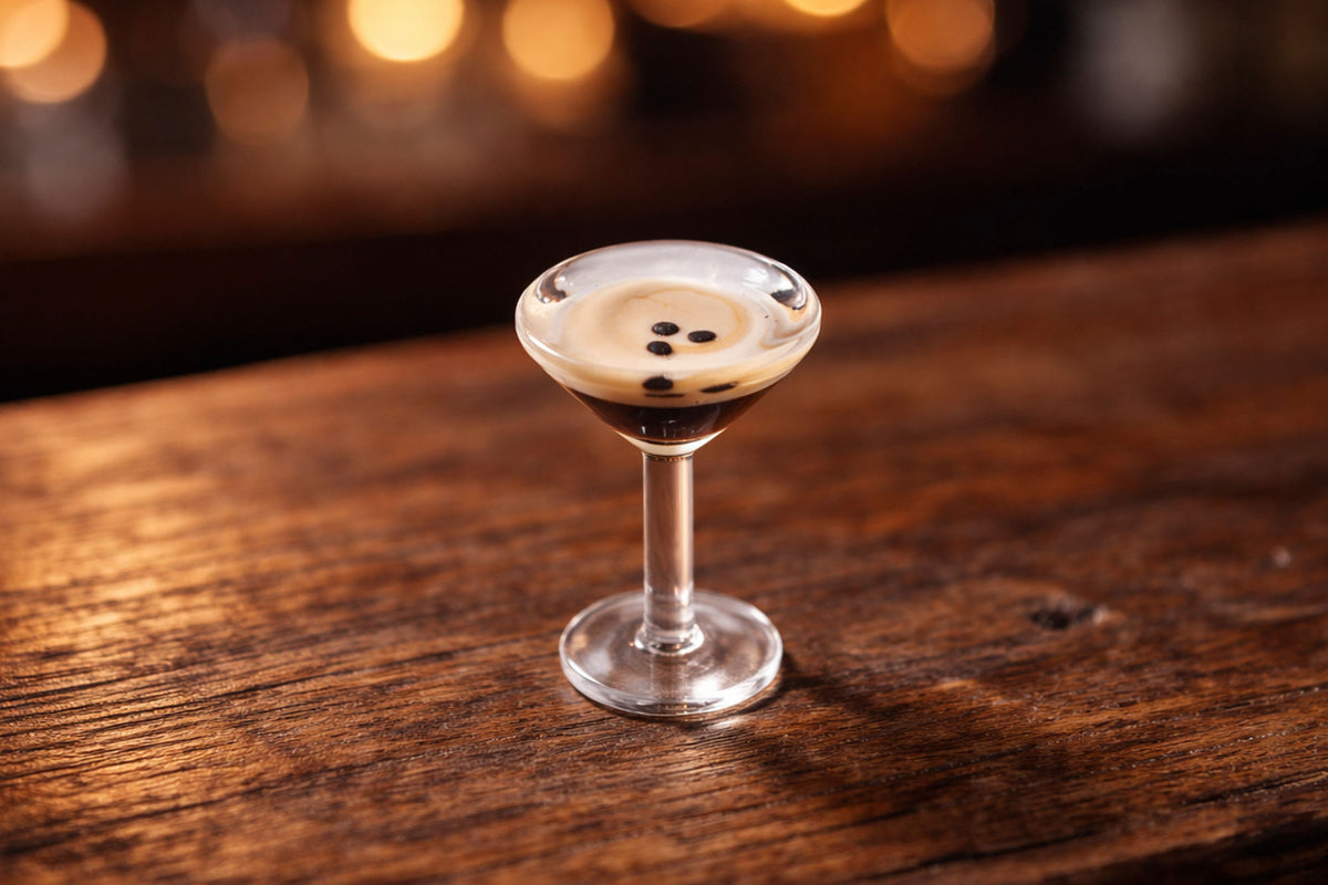 Artisan Glass Espresso Martini In Gift Box • Decoration • Ornament • Collectable • Home Decor