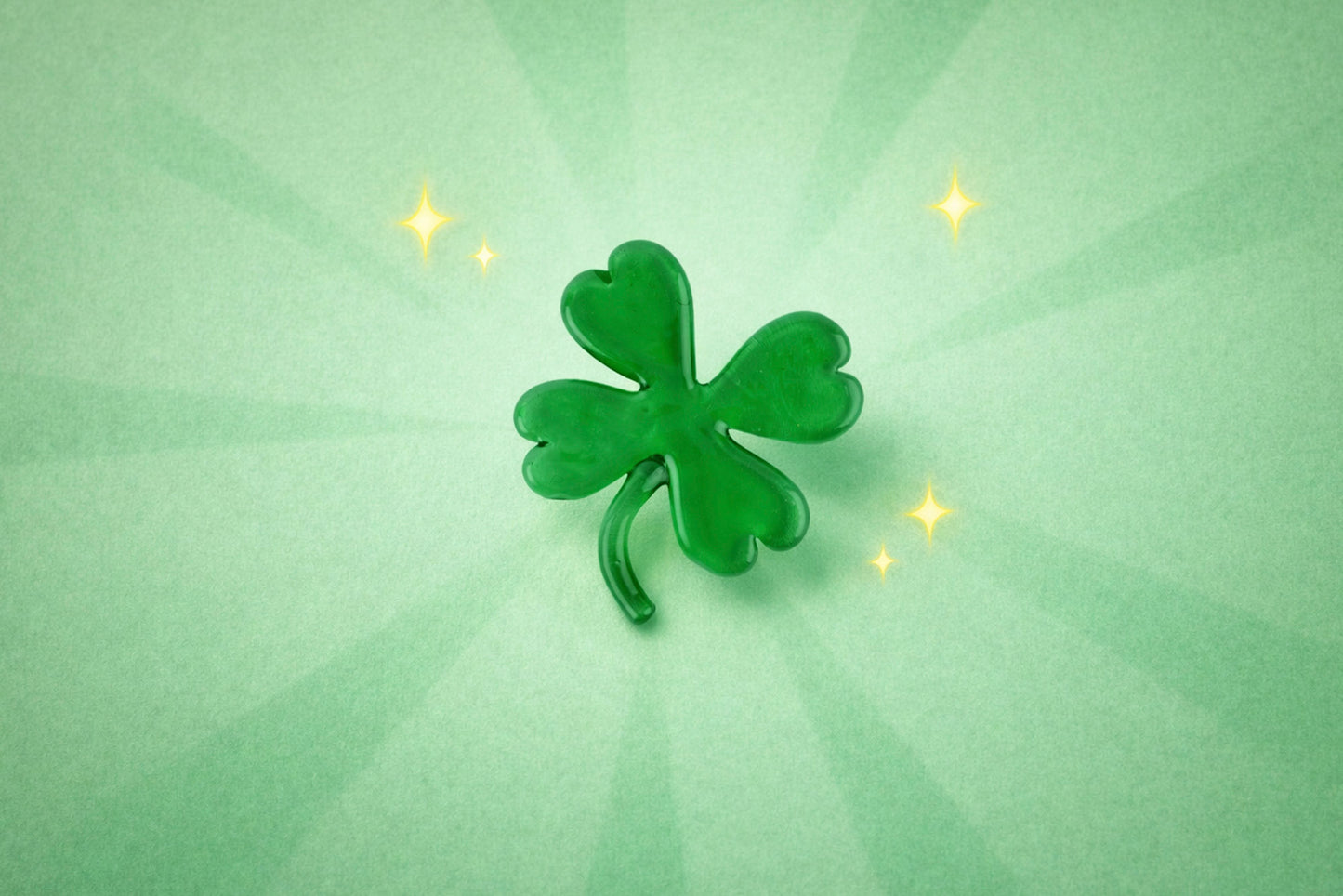 Artisan Glass Four Leaf Clover In Gift Box  • Decoration • Ornament • Collectable • Home Decor
