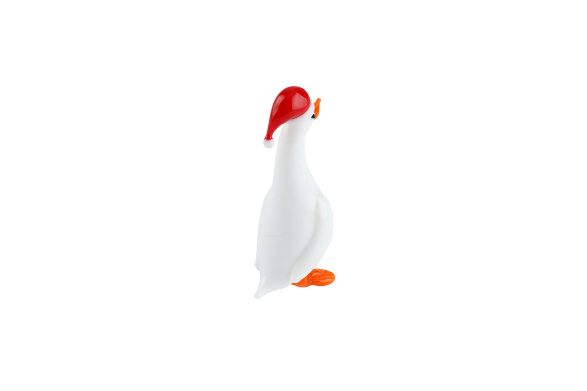 Artisan Glass Christmas Duck In Gift Box • Decoration • Ornament • Collectable • Home Decor