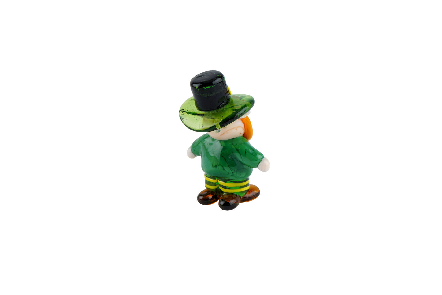 Artisan Glass Leprechaun In Gift Box • Decoration • Ornament • Collectable • Home Decor