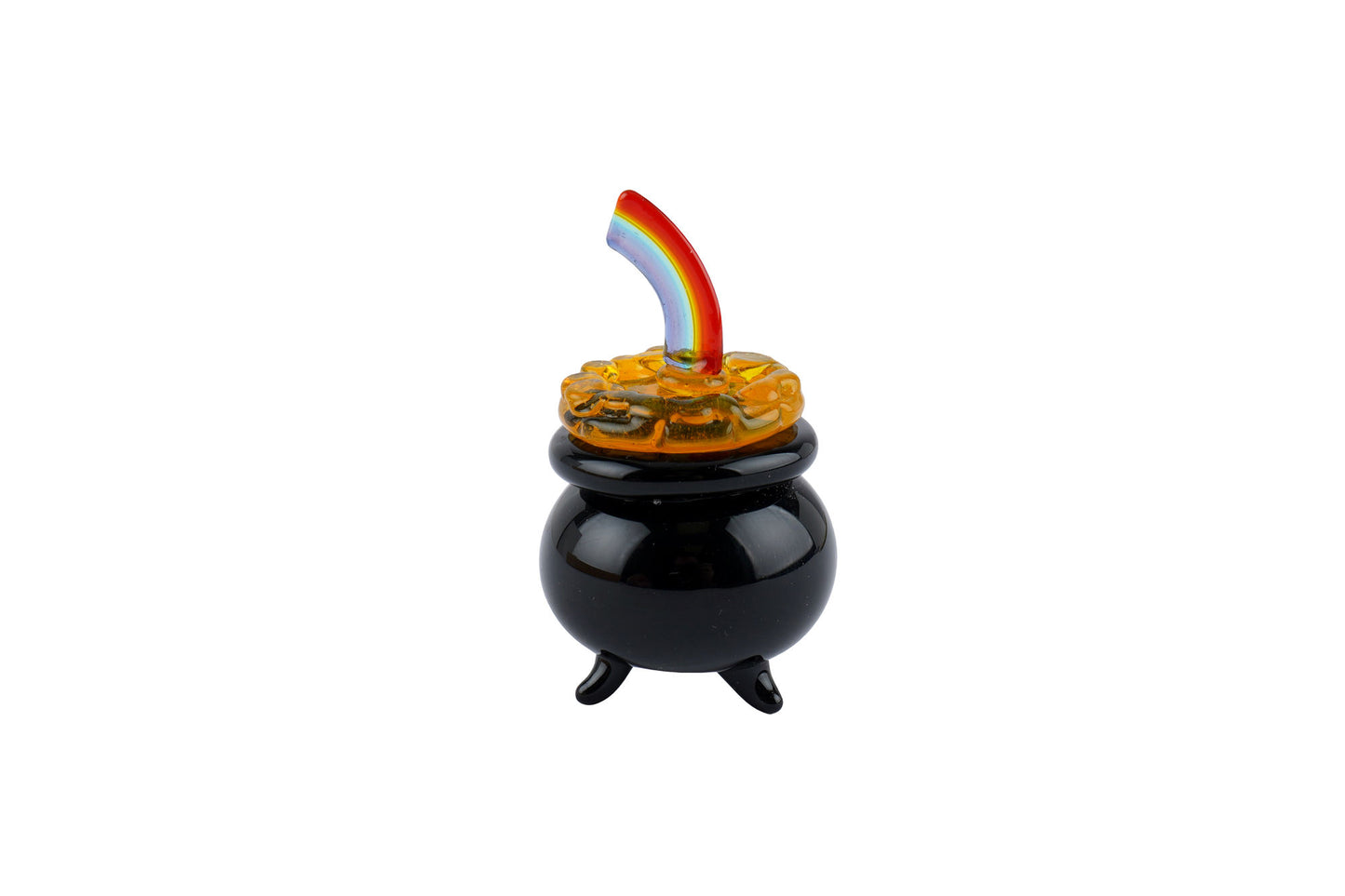 Artisan Glass Pot Of Gold In Gift Box • Decoration • Ornament • Collectable • Home Decor