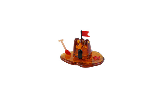 Artisan Glass Sandcastle In Gift Box • Decoration • Ornament • Collectable • Home Decor