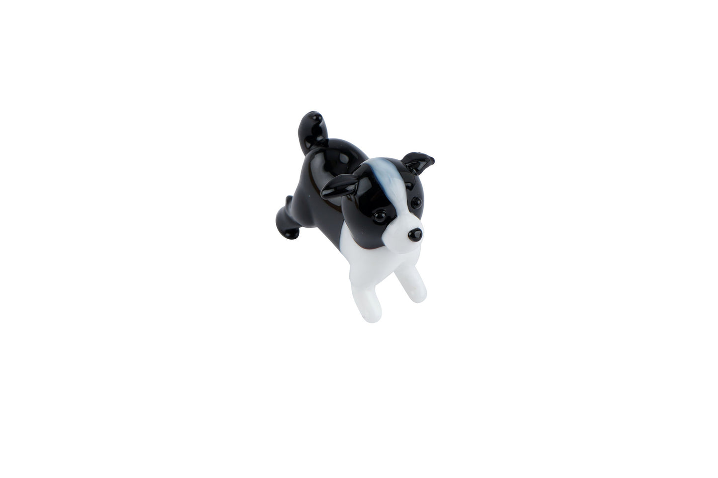 Artisan Glass Border Collie In Gift Box • Decoration • Ornament • Collectable • Home Decor
