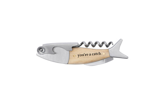 Fish Shaped Bottle Opener ‘You're A Catch’ | Boxed | Bar Tool | Fathers Day | Fishing Gift