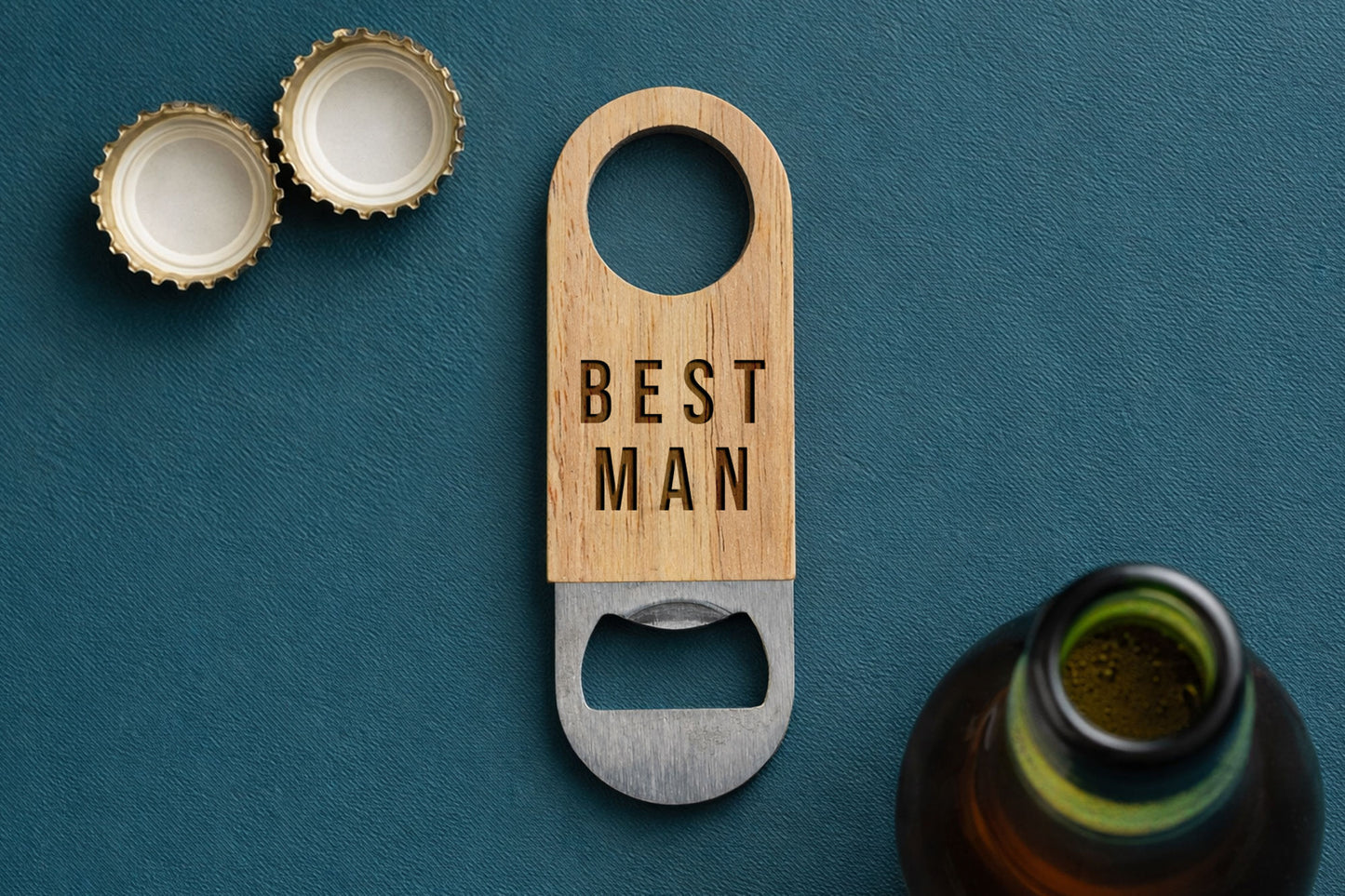 Wooden Travel Bottle Opener 'Best Man' | Wedding Gift | Favour | Gift From Groom