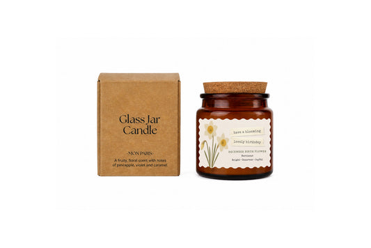 Small Scented Brown Candle 'December Birth Month' | Homeware | Home Decor