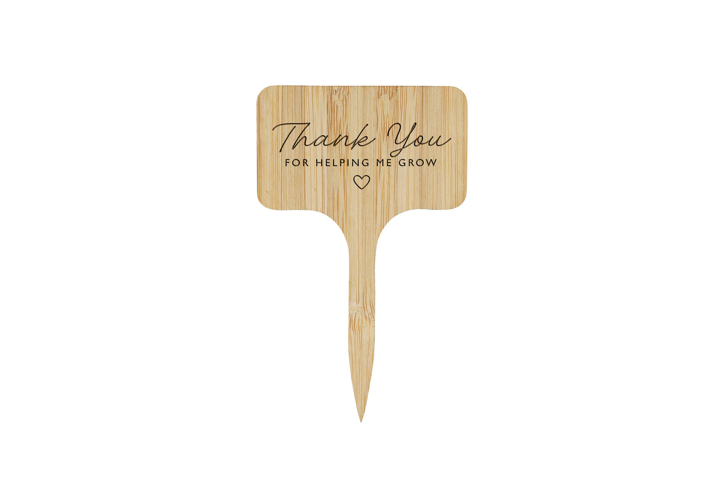 Wooden Plant Marker | Thank You For Helping Me Grow | Inspirational Garden Accessory