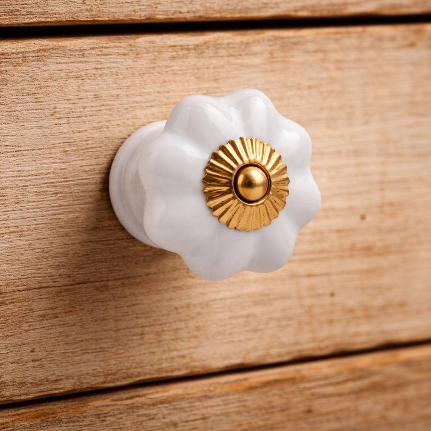 Set of 2 | Ceramic White Melon Drawer Pulls • Cabinet Pull • Drawer Knob • DIY Upcycle • Gifts for Home • Home Improvement • Rennovations