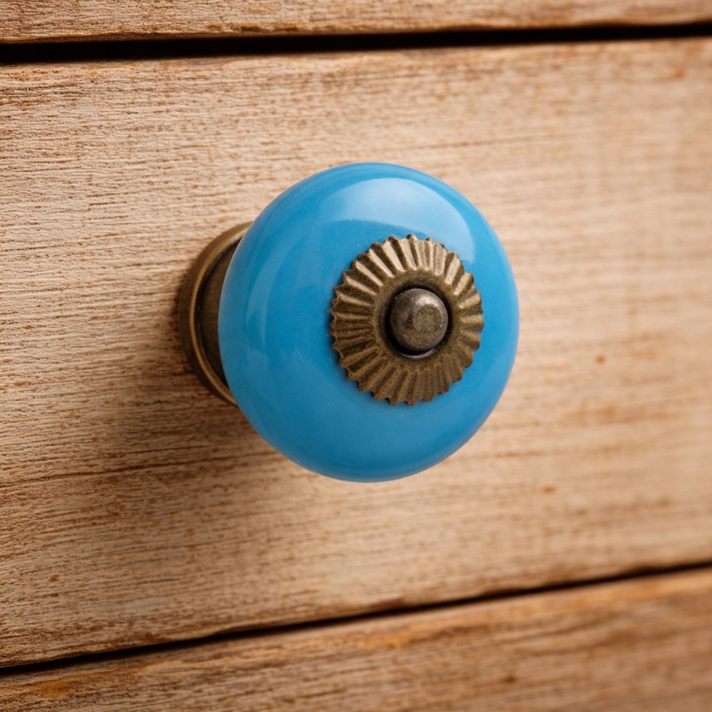 Set of 2 Blue Ceramic Cabinet Drawer Pulls | Home DIY