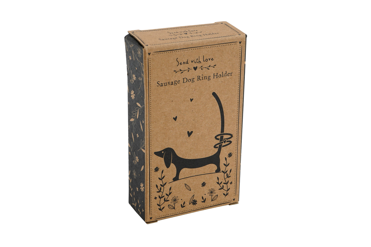 Dachshund Ring Holder | Silver Finish Dog Jewelry Stand