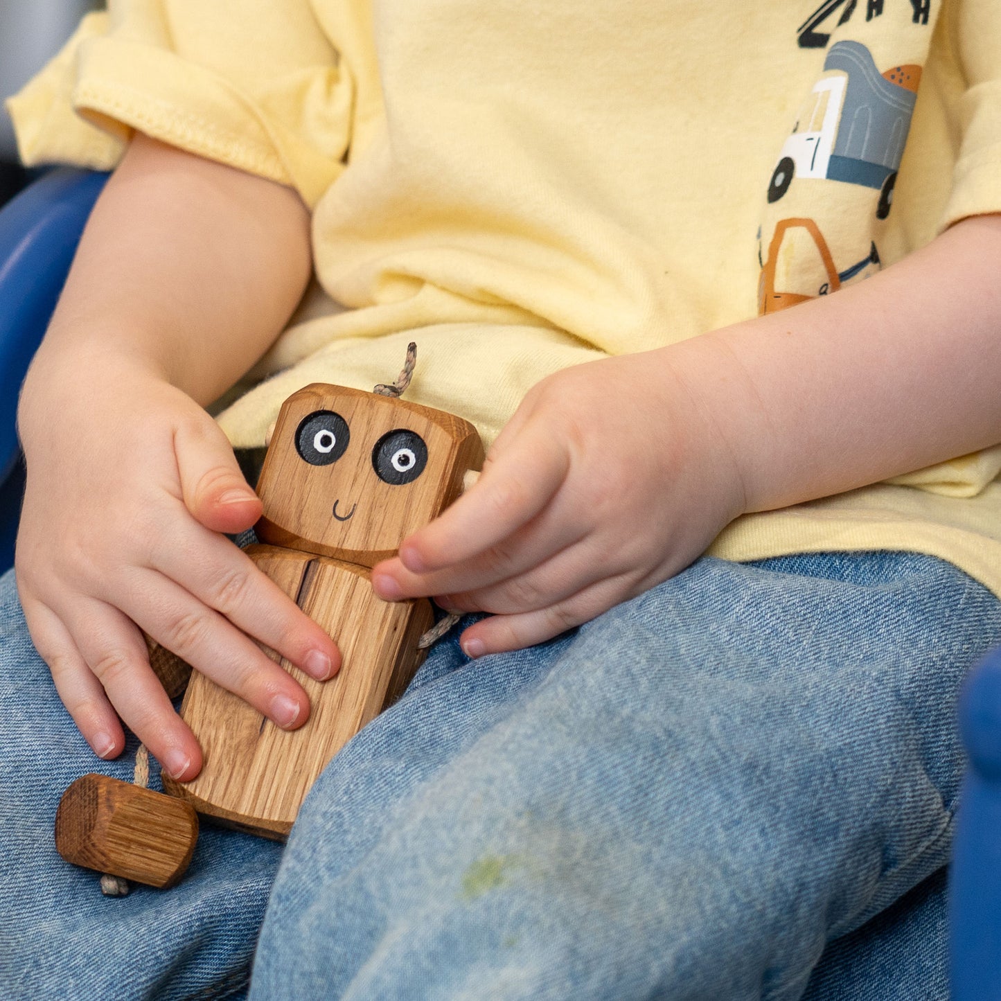 Naked Ned in Oak | Handmade Wooden Robot Toy | UKCA CE Tested