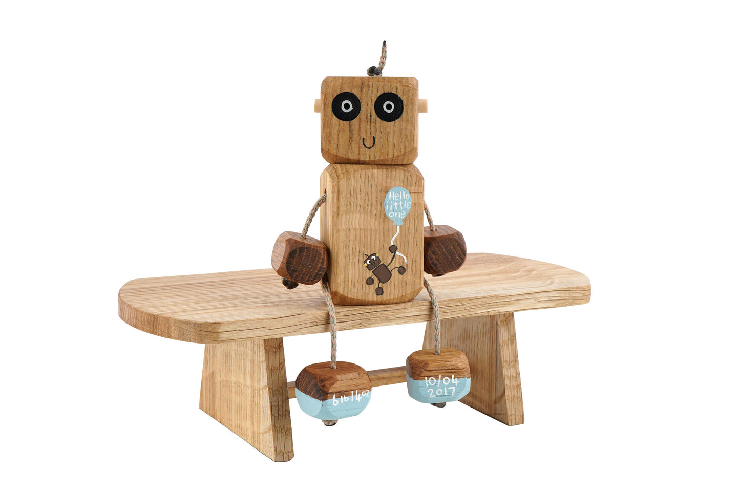 Rainbow Dino Ned in Oak