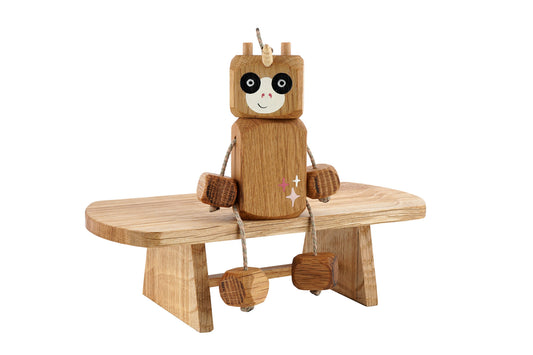 Unicorn Ned in Oak | Handmade Wooden Robot Toy | UKCA CE Tested | 3 Years+