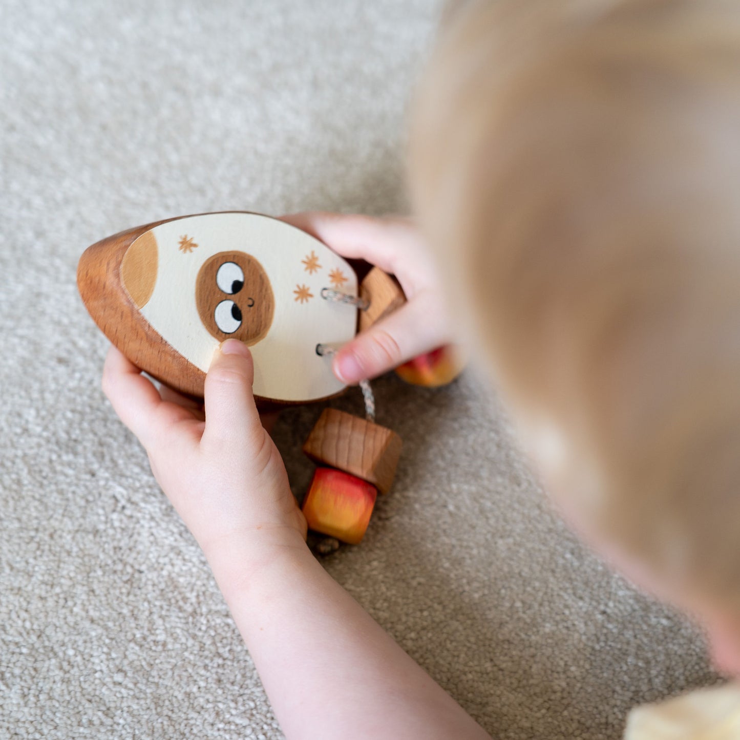 Remy the Rocket in Beech | Handmade Wooden Robot Toy | UKCA CE Tested Age 3+