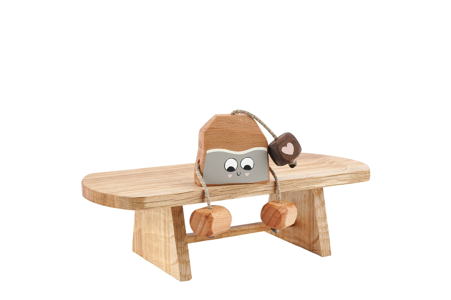Tilly the Teabag in Beech | Handmade Wooden Toy | UKCA CE Tested | Age 3+