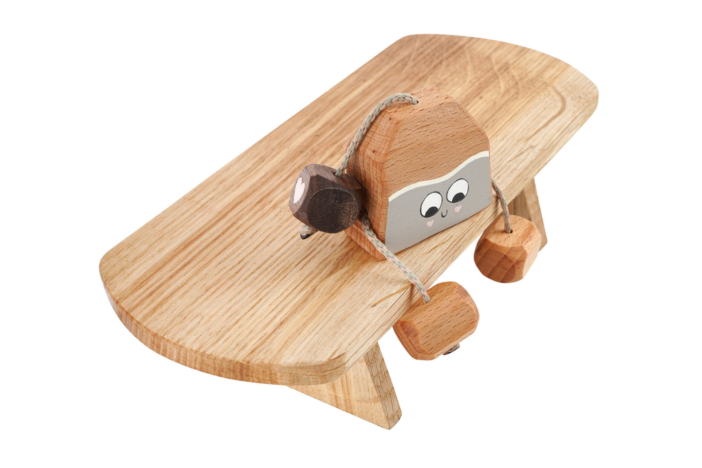 Tilly the Teabag in Beech | Handmade Wooden Toy | UKCA CE Tested | Age 3+