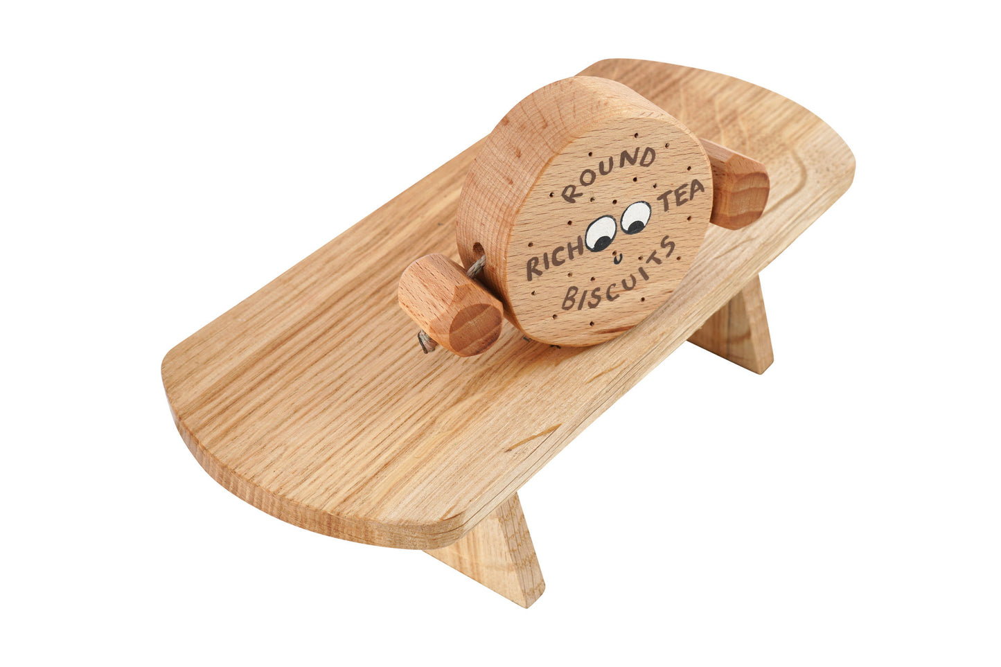 Richie the Rich Tea Biscuit in Beech | Handmade Wooden Toy | UKCA CE Tested | Age 3+
