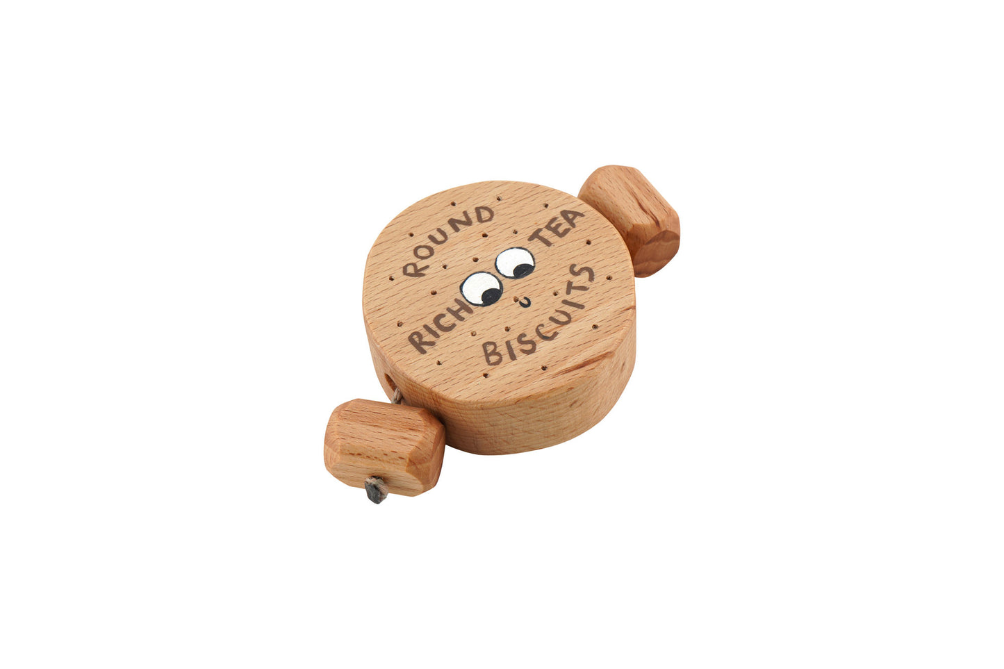 Richie the Rich Tea Biscuit in Beech | Handmade Wooden Toy | UKCA CE Tested | Age 3+