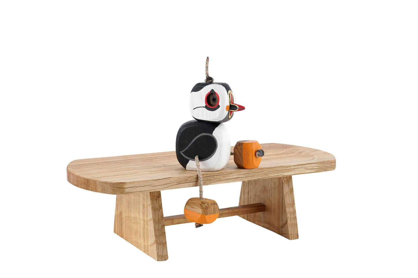 Pip the Puffin in Oak | Handmade Wooden Robot Toy | UKCA CE Tested Age: 3+