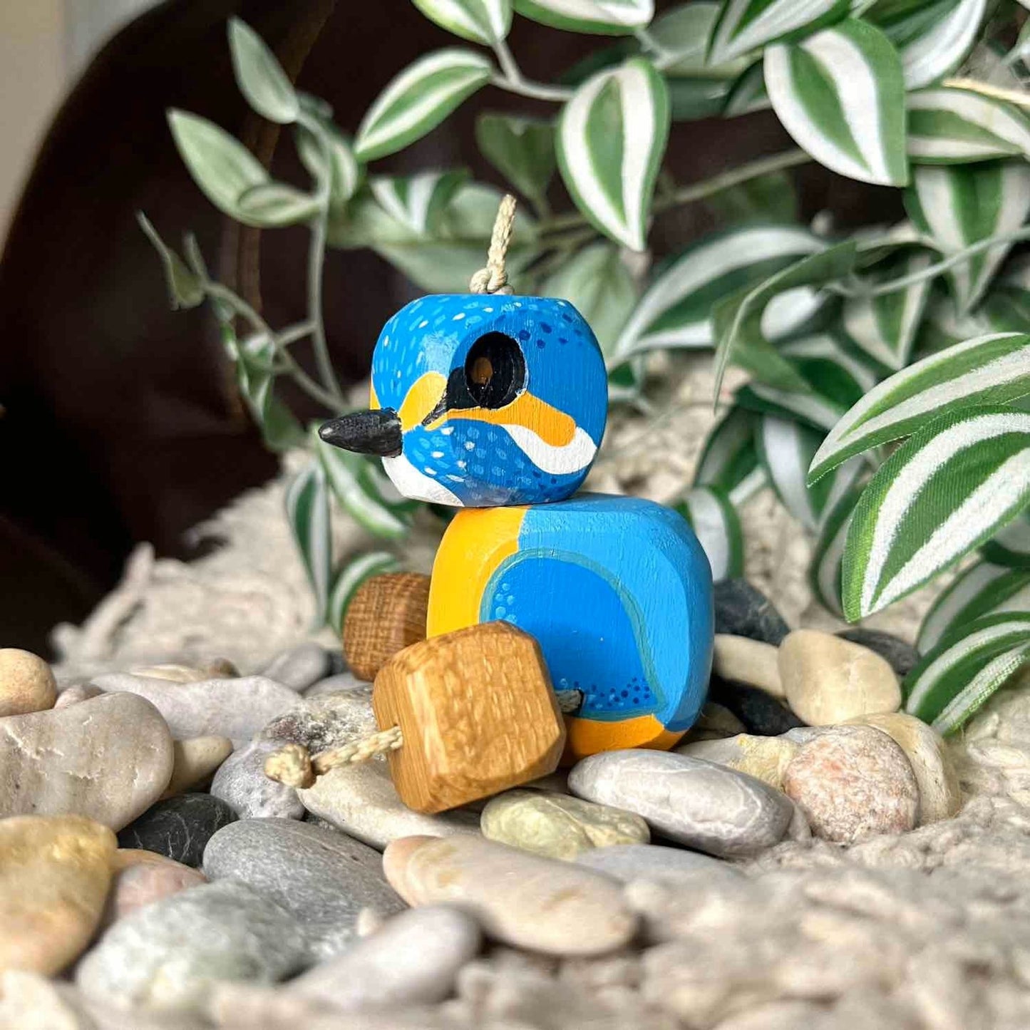 Charlie the Kingfisher in Oak | Handmade Wooden Robot Toy | UKCA CE Tested Age: 3+