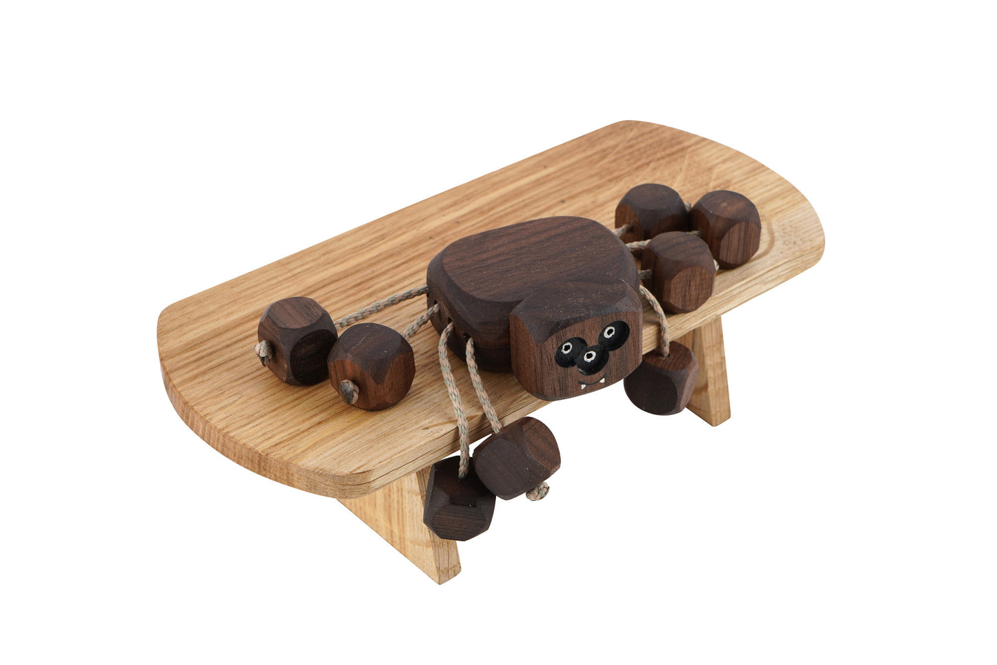 Sammy the Spider in Walnut | Handmade Wooden Robot Toy | UKCA CE Tested Age: 3+