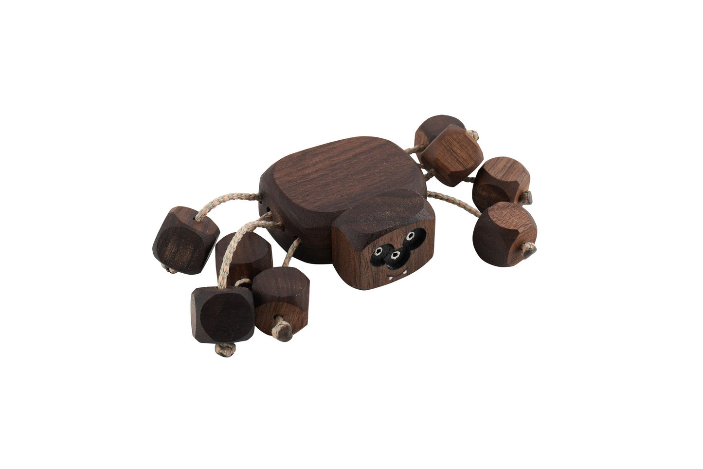 Sammy the Spider in Walnut | Handmade Wooden Robot Toy | UKCA CE Tested Age: 3+