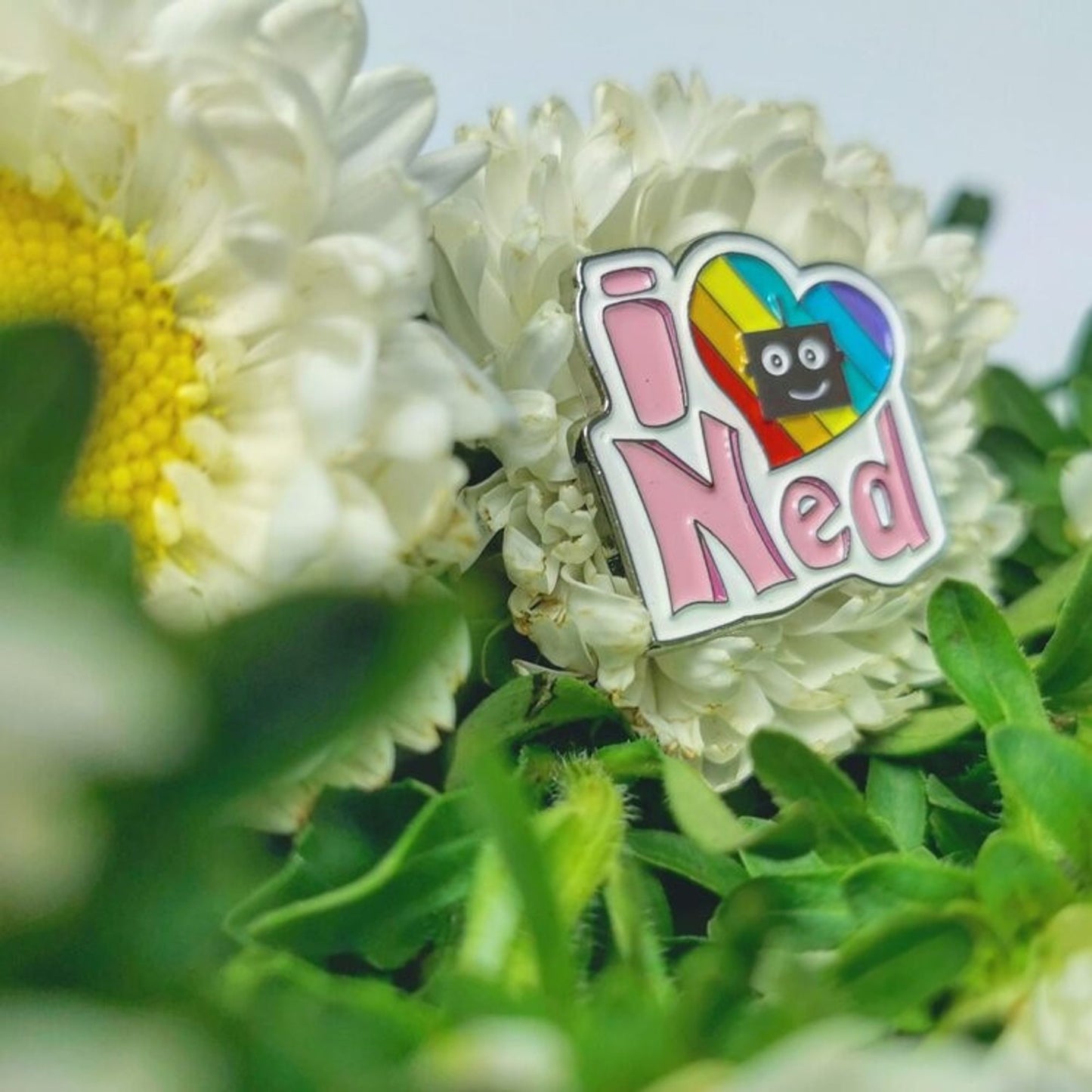 I Heart Ned Pin Badge | Robot Fun | Gift for Children's Bookbag or Lunch Bag