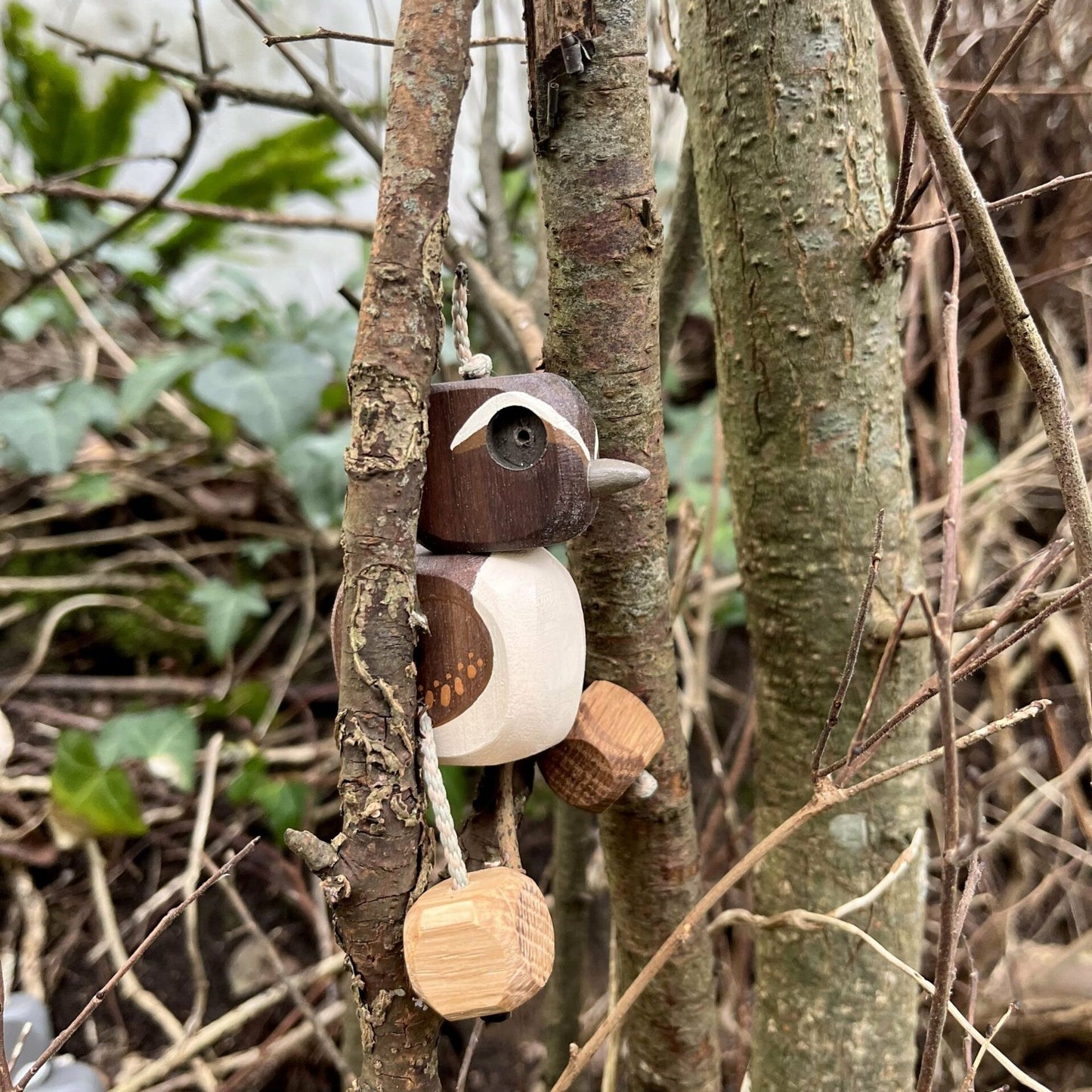 Wendy the Wren in Oak | Handmade Wooden Robot Toy | UKCA CE Tested Age: 3+