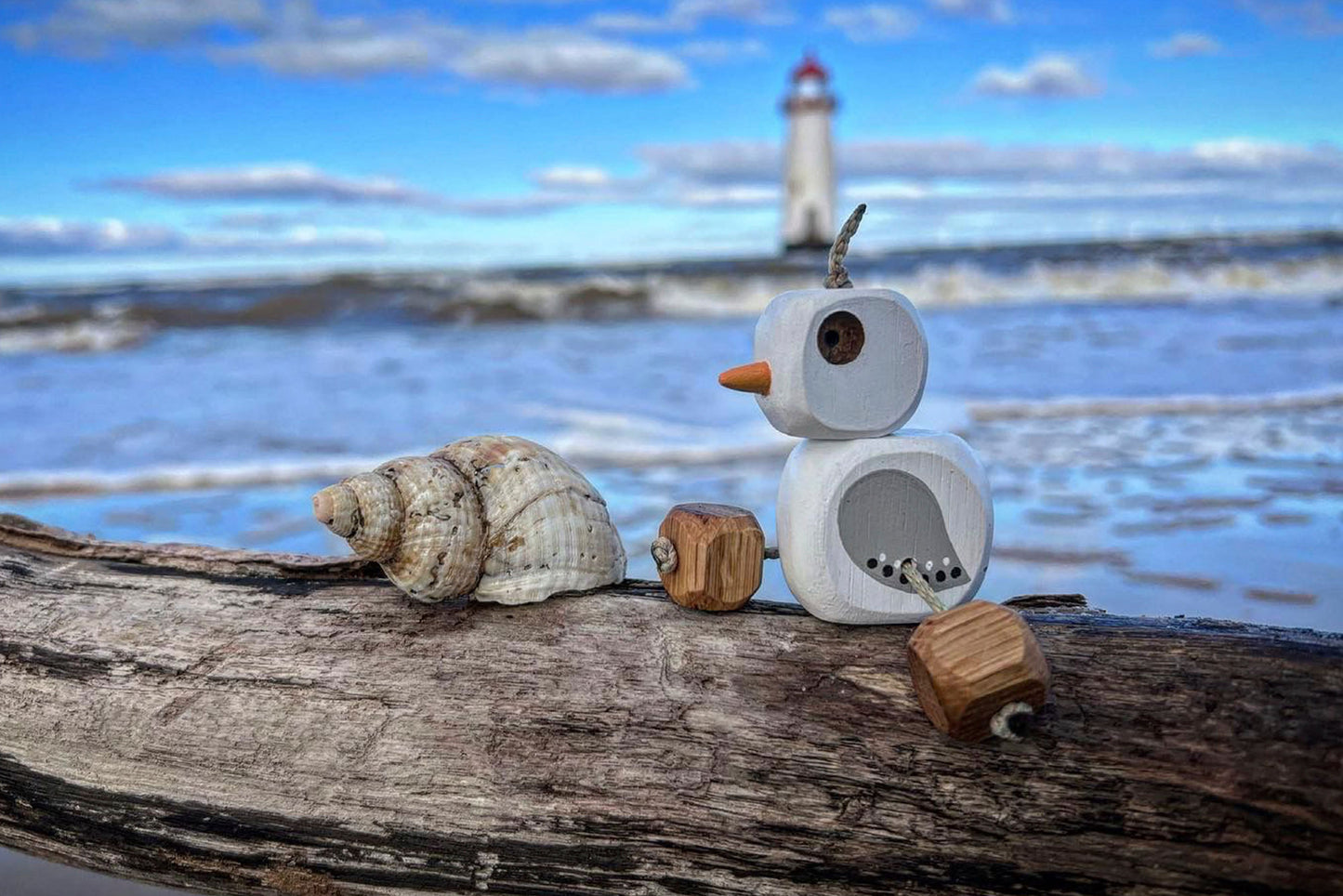 Sammy the Seagul in Oak | Handmade Wooden Robot Toy | UKCA CE Tested Age: 3+