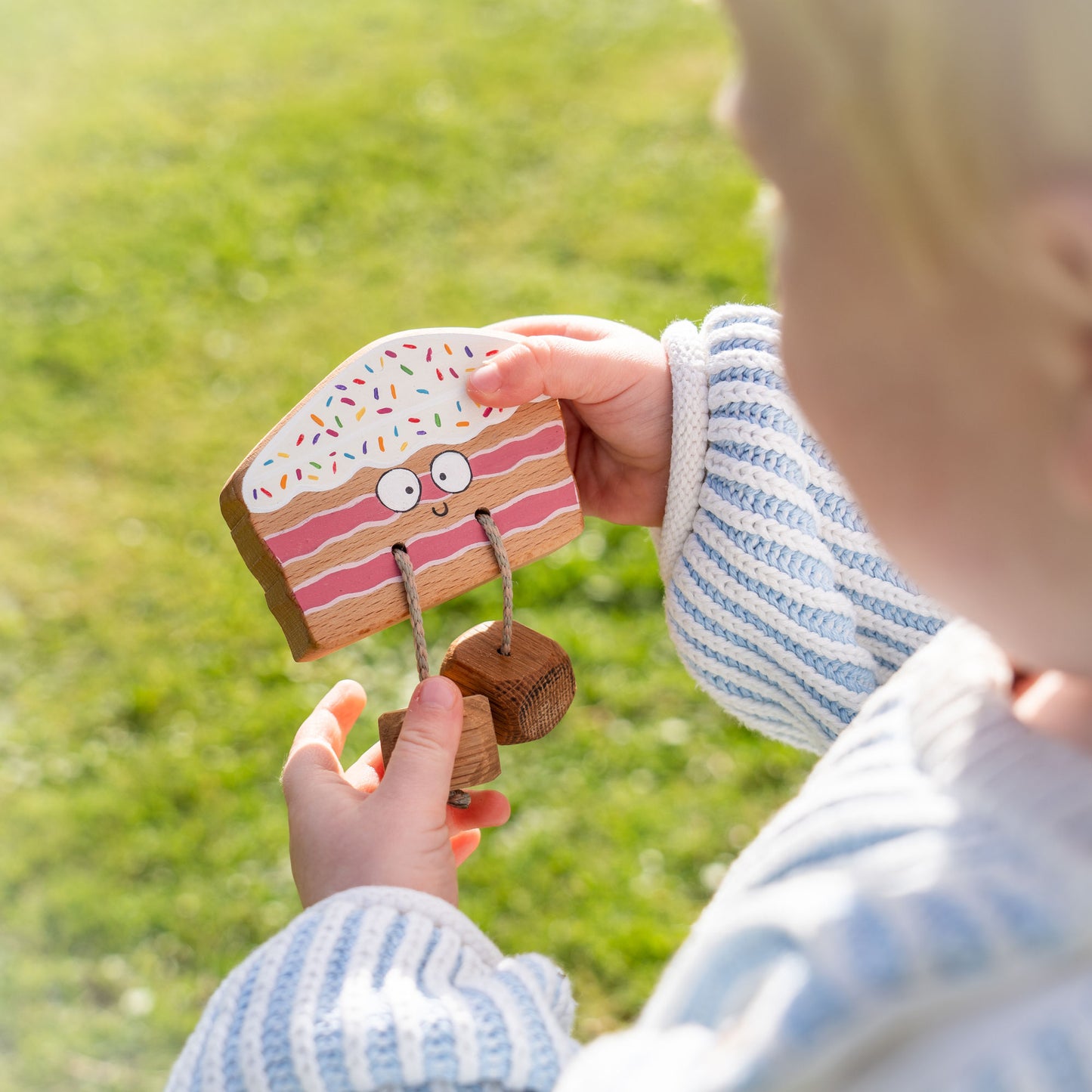 Ned's 9th Birthday Cake in Beech | Handmade Wooden Toy | UKCA CE Tested | Age 3+