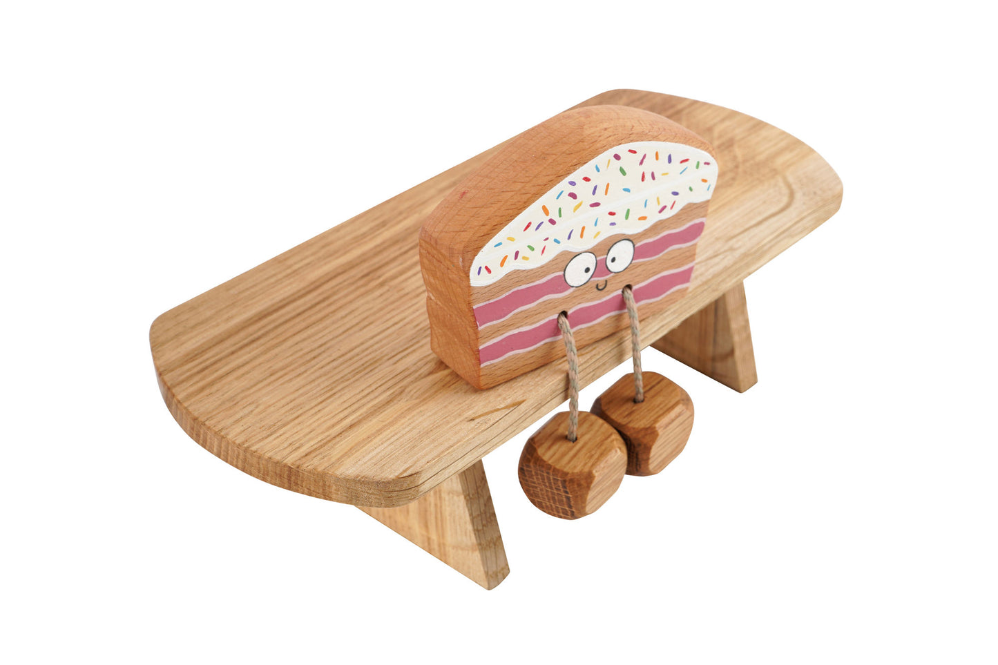 Ned's 9th Birthday Cake in Beech | Handmade Wooden Toy | UKCA CE Tested | Age 3+