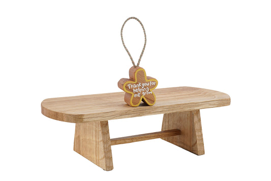 Thank You For Helping Me Grow' Hanging Flower in Beech | Handmade Wooden Toy | UKCA CE Tested | Age 3+