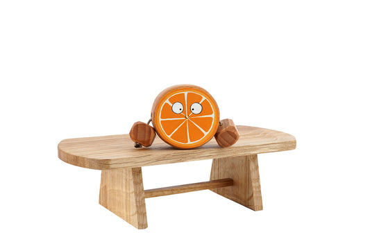 Ozzy the Orange in Beech | Handmade Wooden Toy | UKCA CE Tested | Age 3+
