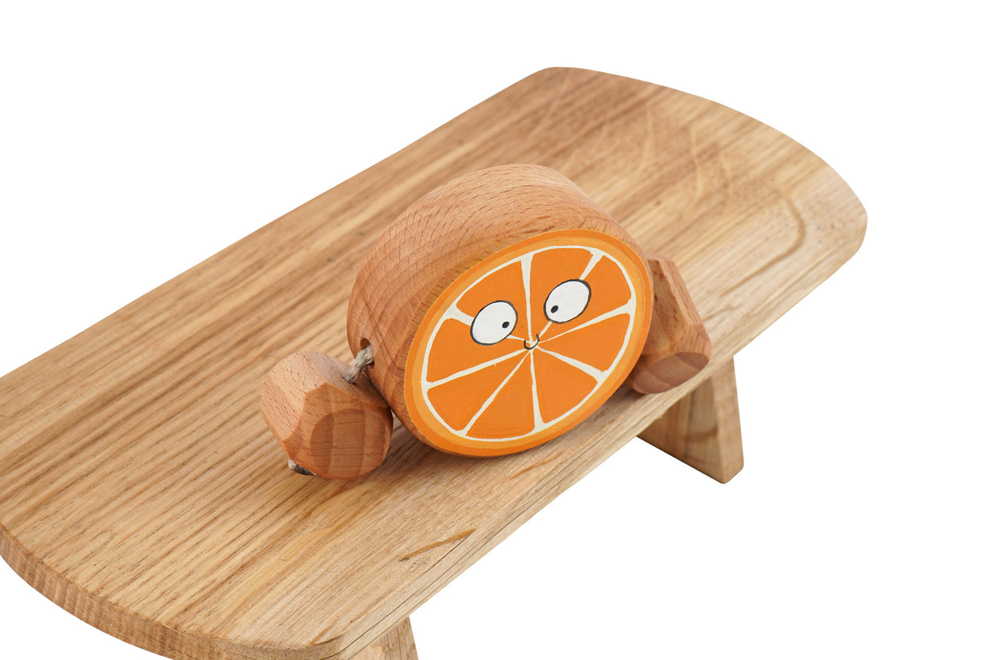 Ozzy the Orange in Beech | Handmade Wooden Toy | UKCA CE Tested | Age 3+